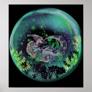 Duckbill Dinossaur Poster