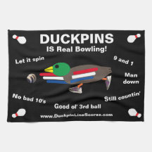 Duckpins é Boliche real - Toalha