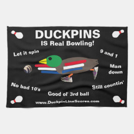 Duckpins é Boliche real - Toalha