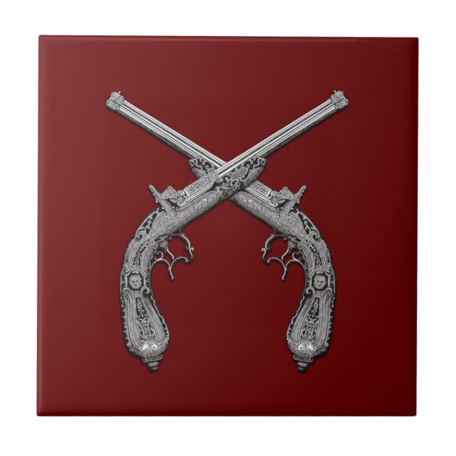 Dueling Antique Guns Maroon (Frente)