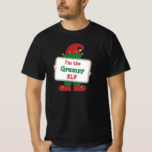 Duende Mal-Humorado Camiseta de Natal Personaliz