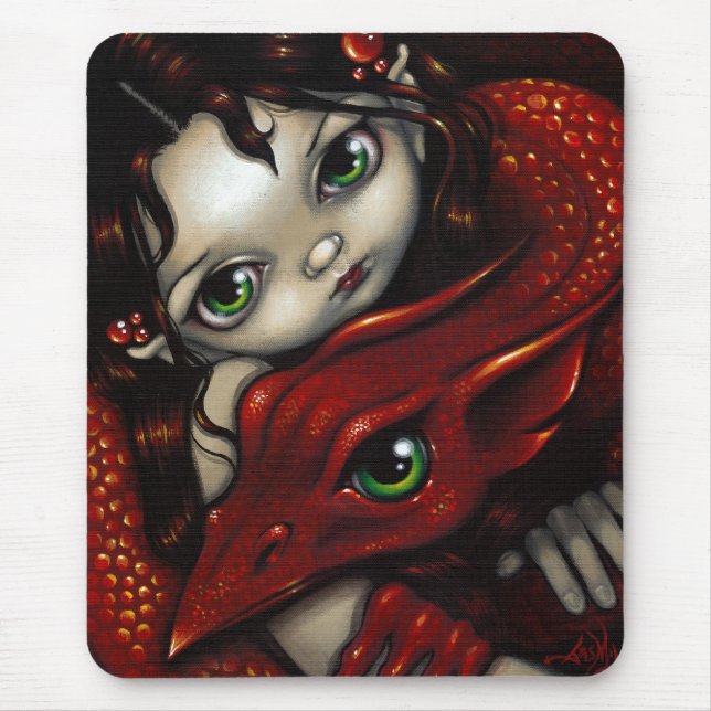 "Duende novo e seu dragão" Mousepad (Frente)