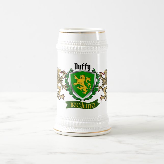 Duffy/O'Duffy Irish Shield Personalize Beer Caneca (Centro)