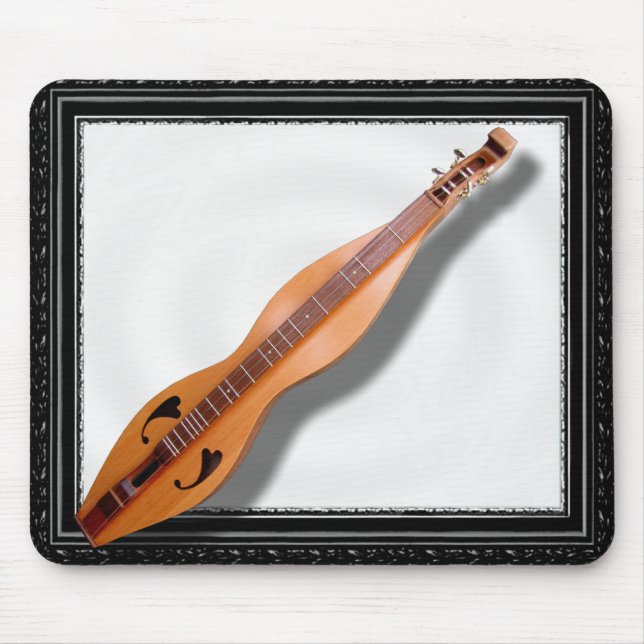 DULCIMER NO MOUSEPAD DE QUADRO PRETO (Frente)