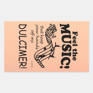 Dulcimer Sente O Adesivo Retangular De Música