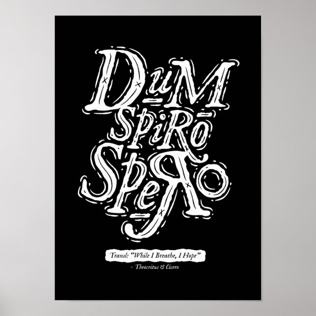 Dum Spiro - Poster - Preto (Frente)