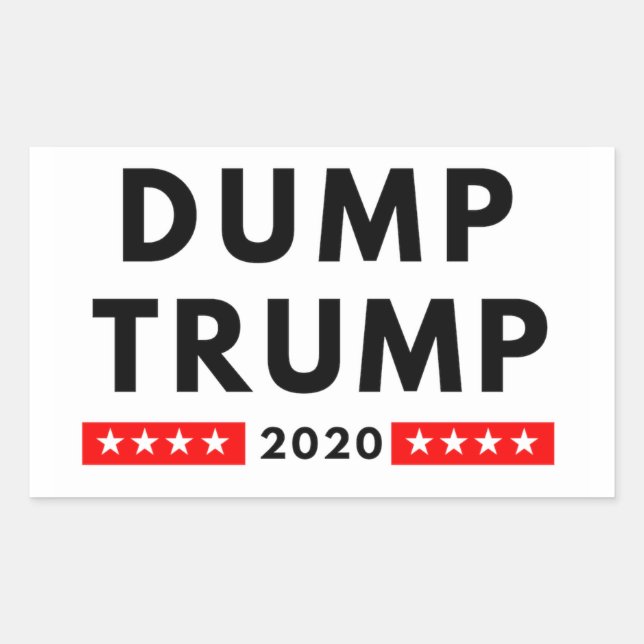 Dump Trump 2020 - adesivos retangulares (Frente)