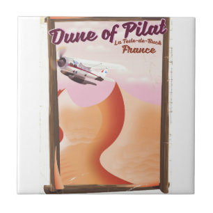Duna de Pilat, cartaz de viagem vintage da França 