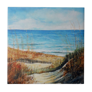 Dunas de areia de praia e pintura oceânica