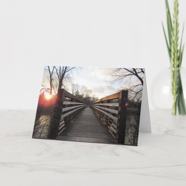 "Dundas Bridge at Sunset" - Cartão Parabéns #1 (Frente)