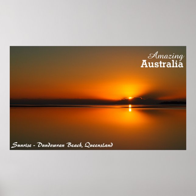 Dundowran Beach sunrise poster (Frente)