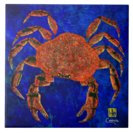 Dungeness Crab R - Grande Azulejo Cerâmico