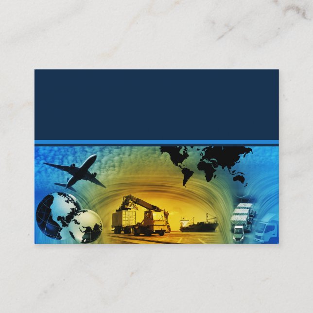 Duo do cartão de visita do modelo da logística do (Frente)