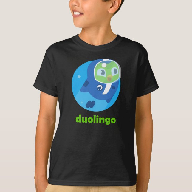 Duolingo Em Camisa Clássica Espacial (Frente)