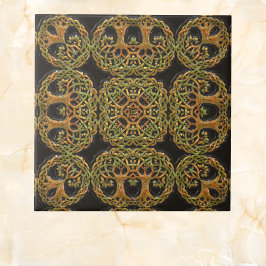 Dupla árvore de vida falsa no padrão embutido pret