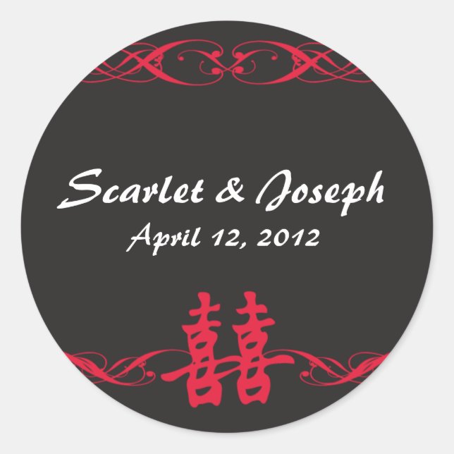 Dupla felicidade com os adesivos de rolagem pretos (Frente)