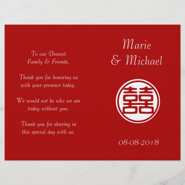 Dupla Felicidade Vermelha Escura - Redonda (Frente)