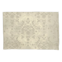 Duplo Floral Damask Neutro Bege Quente Creme