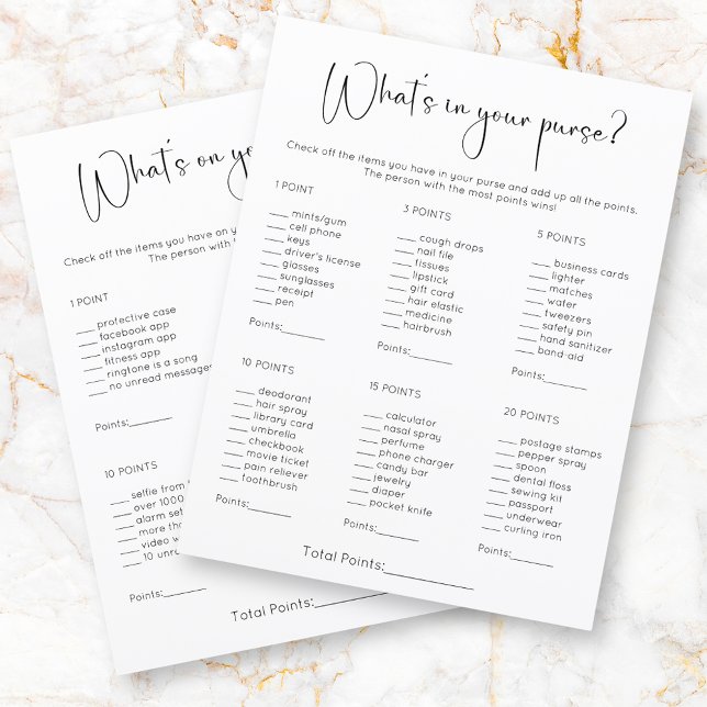 Duplo Lado O Que Está No Jogo Da Sua Bolsa E Telef (Criador carregado)