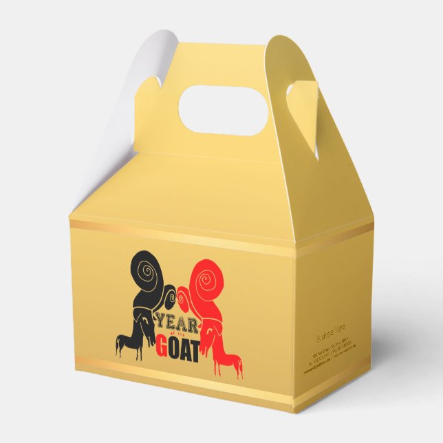 Duplo Odd Cabra Chinesa Ano Zodiac Favor Caixa 1 (Verso)