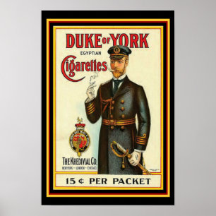 Duque do poster 13 x 19 do cigarro de York