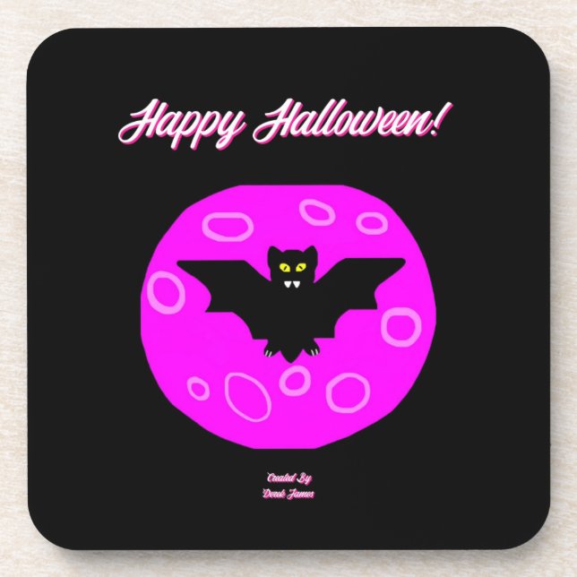 Duro Bat Halloween Porta copos plástico (Frente)