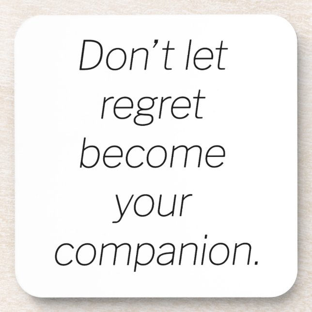 Duro de arrependimento Porta copos de plástico (Frente)