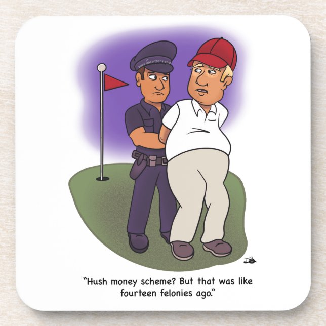 Duro de Felonias de Trump Porta copos de plástico (Frente)