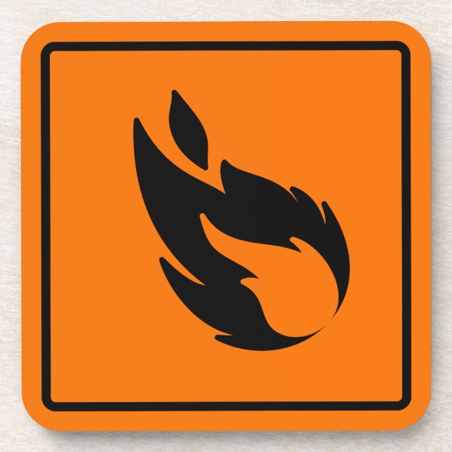 Duro de Sinal de Fogo Porta copos Plástica (Frente)