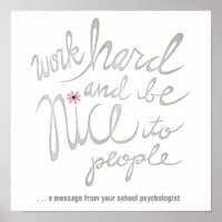 Duro de trabalho e Poster agradável