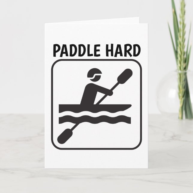 Duro PADDLE, Cartão de saudação CANOE (Frente)