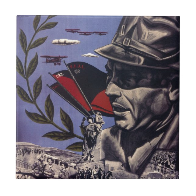 Durruti, Espanha, original da guerra civil poster  (Frente)