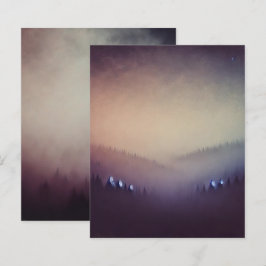 Dusky Mauve Morning Autumre Scrapbook Paper