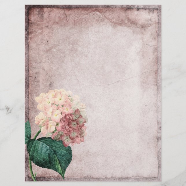 Dusky Pink Vintage - Pergaminho Floral (Frente)