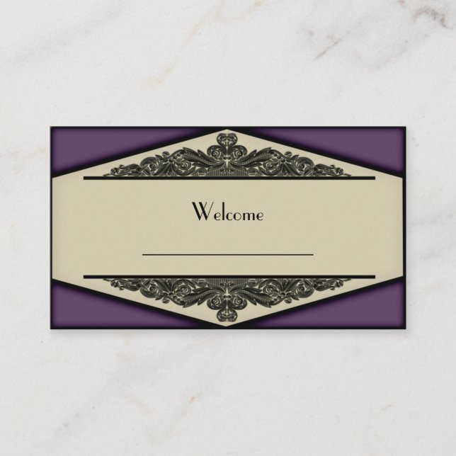 Dusky Purple Vintage, cartões de mesa (Frente)