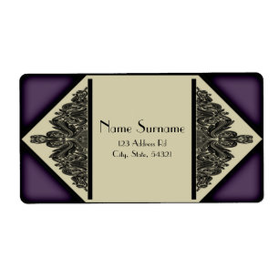 Dusky Purple Vintage, etiquetas de envio