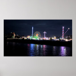 Düsseldorfer Rheinkirmes por Poster noturno