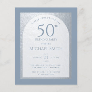 Dusty Blue 50º Aniversário do Orçamento Prateado