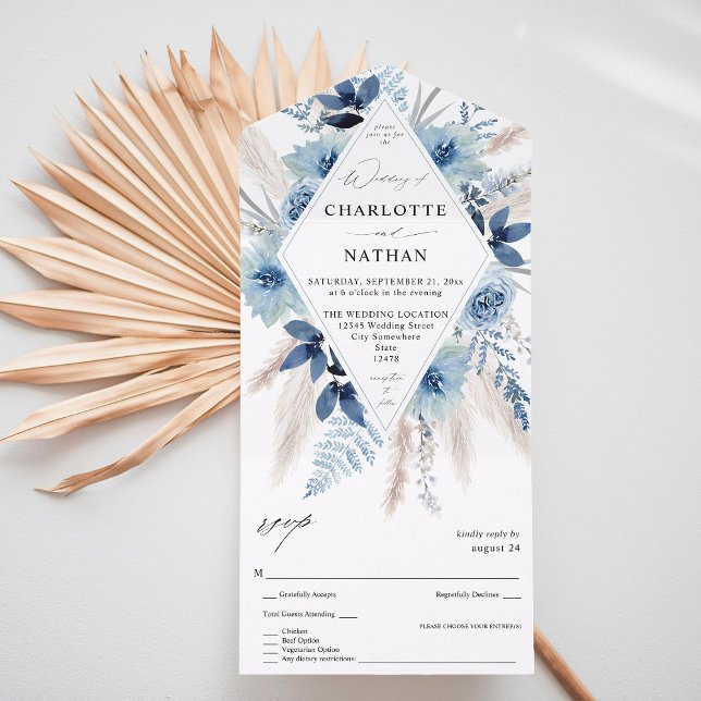 Dusty Blue Boho Floral Wedding (Criador carregado)