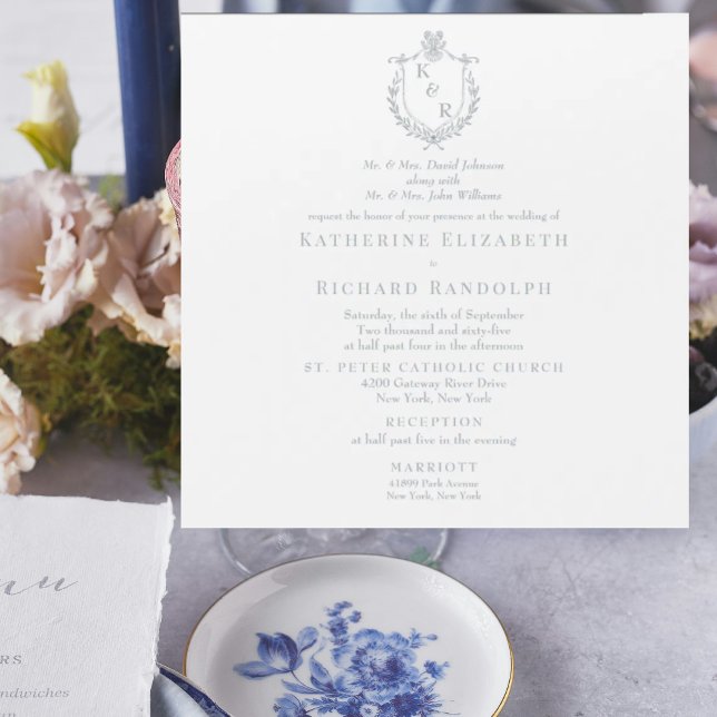 Dusty Blue Church 2 Venue Square Wedding Magnet   (Criador carregado)