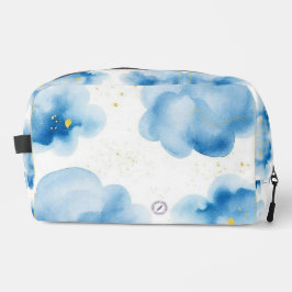 Dusty Blue Clouds Sprinkled Gold Frame Mäppchen 