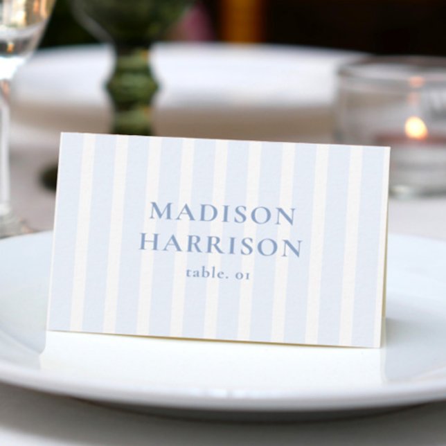 Dusty Blue Coastal Casal Nome Local Cartão DIY (Criador carregado)