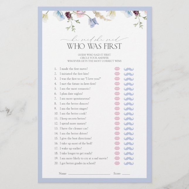 Dusty Blue Disse Que Disse O Jogo Do Chá De Flor S (Frente)