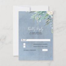 Dusty Blue e Greenery Wedding RSVP