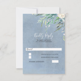 Dusty Blue e Greenery Wedding RSVP