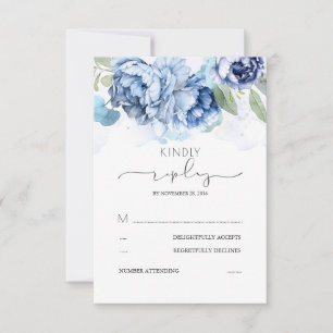 Dusty Blue e Marinho Flowers RSVP