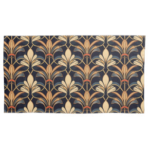 Dusty Blue e Orange Art Deco