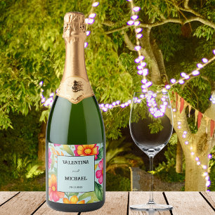 Dusty Blue Floral Fiesta Mexicano Casamento