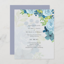 Dusty Blue Floral Trending Budget