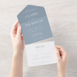 Dusty Blue Modern Elegant Wedding